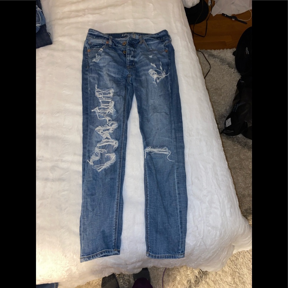 Womens American eagle stretchy mom jeans